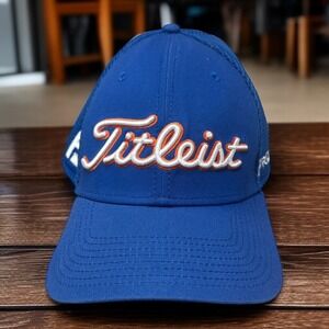 Titleist Pro V1 Golf Hat Cap Blue Footjoy Mesh FlexFit Florida Large X-Large